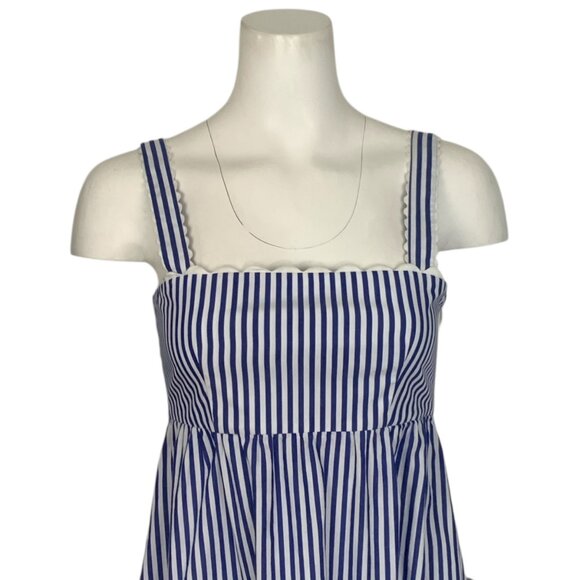 Tuckernuck Blue Stripe Georgia Dress XS Maxi Sleeveless Pockets Nautical Resort - Picture 9 of 15